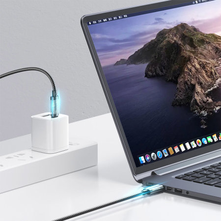 Joyroom 2m 100W USB-C to USB-C Charge and Sync Clear Braided Cable