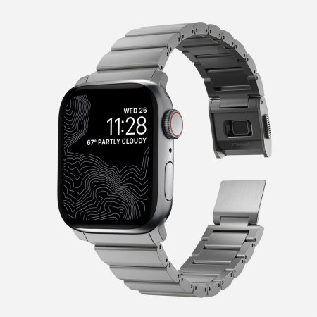 Nomad Silver Titanium Band For Apple Watch Series 6 40mm