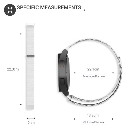 Olixar Milanese Silver Strap (M/L)  - For Samsung Galaxy Watch 6 Classic
