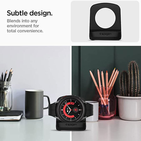 Spigen S353 Black Night Stand Holder - For Samsung Galaxy Watch 6 Classic