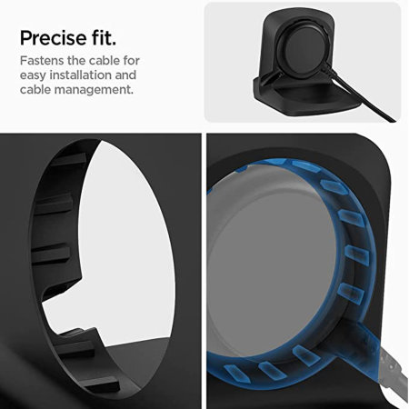 Spigen S353 Black Night Stand Holder - For Samsung Galaxy Watch 6 Classic