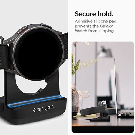Spigen S353 Black Night Stand Holder - For Samsung Galaxy Watch 6 Classic