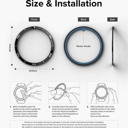 Ringke Black Stainless Steel Bezel Styling - For Samsung Galaxy Watch 6 40mm