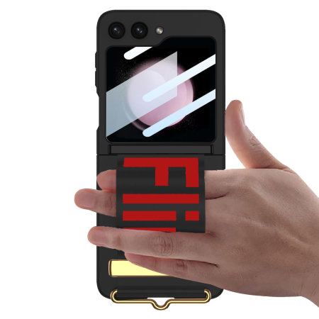 Olixar Black Strap Case with Inbuilt Screen Protector - For Samsung Galaxy Z Flip5