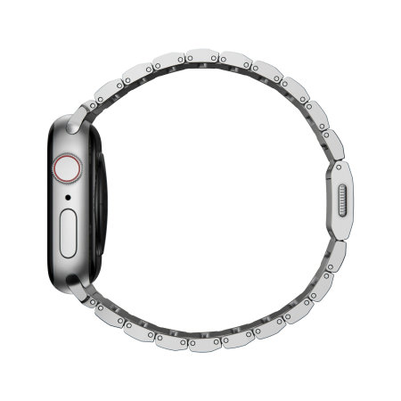 Nomad Silver Aluminum Metal Links Band - For Apple Watch Series 9 45mm