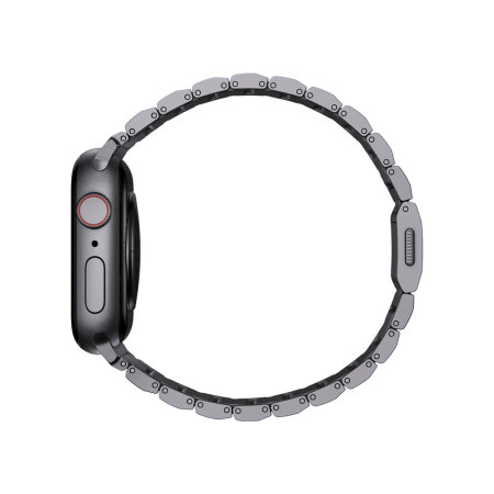 Nomad Space Grey Aluminum Metal Links Band - For Apple Watch Series 9 45mm
