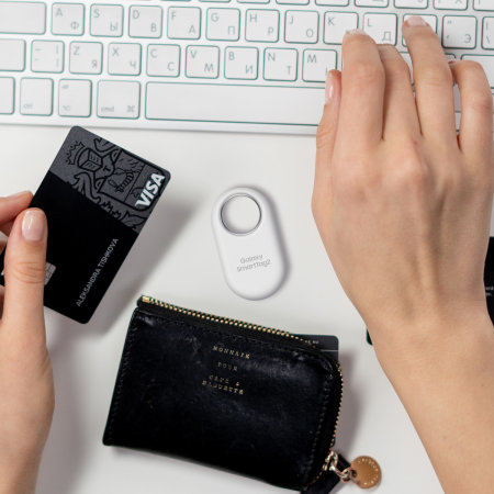 Official Samsung Black & White SmartTag2 Bluetooth Compatible Trackers - 2 Pack