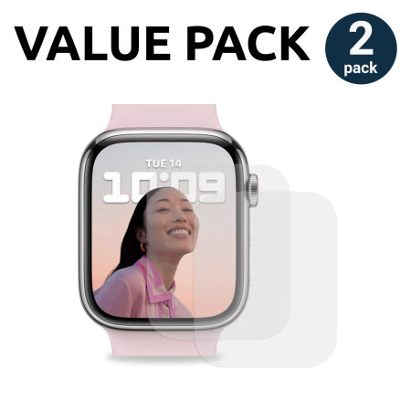 Olixar 2 Pack Film Screen Protector - For Apple Watch Series 9 45mm