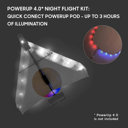 PowerUp 4.0 Smartphone Controlled Paper Airplane - Night Flight Kit
