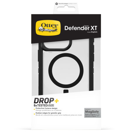 OtterBox Defender XT Series MagSafe Clear/Black Tough Case - for iPhone 15 Pro Max