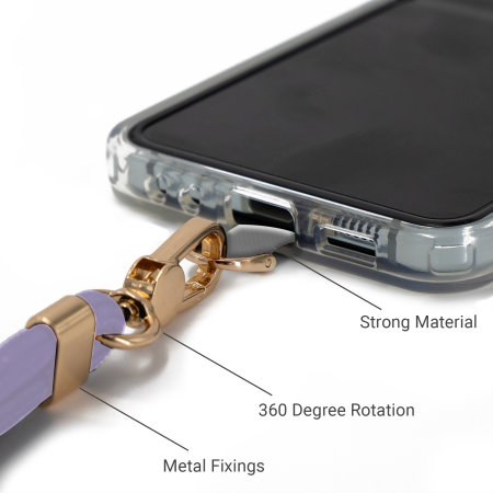 Olixar Universal Adjustable Purple Lanyard & Clear Phone Insert