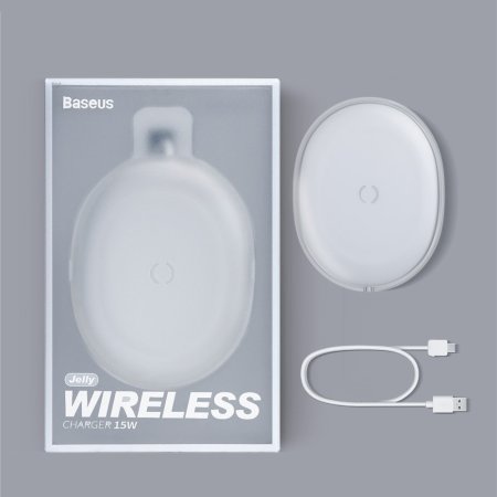 Baseus Jelly 15W Qi Wireless Charger Pad - White