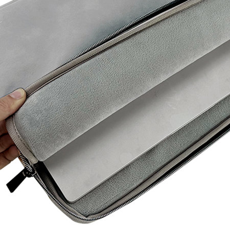 Olixar Universal 14" Grey Eco-Leather Laptop & Tablet Sleeve
