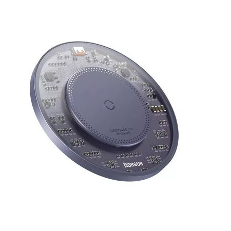 Baseus Purple Transparent 15W Wireless Charger Pad & USB-C Cable