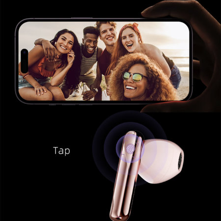 QCY FairyBuds True Wireless Bluetooth Rose Gold Earbuds