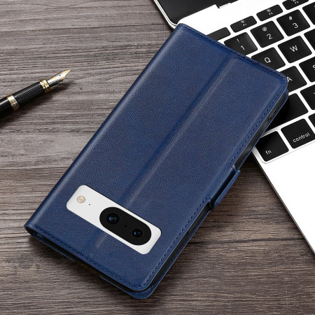 Olixar Navy Eco-Leather Wallet Stand Case - For Google Pixel 8