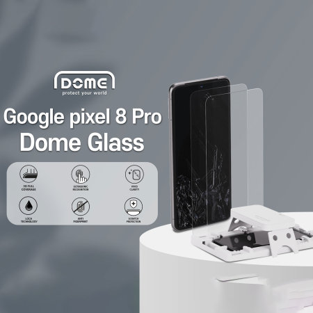 Whitestone Dome Two Pack Tempered Glass Screen Protectors with UV Lamp - For Google Pixel 8 Pro