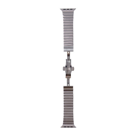 Olixar Silver Metal Links Band - For Apple Watch Series 9 45mm