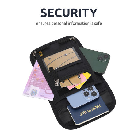 Olixar Black RFID Blocking Passport Holder and Wallet