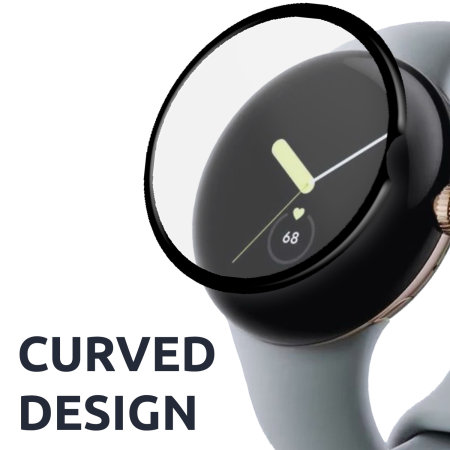 Olixar Curved Anti-Shatter Hard Film Screen Protector - For Google Pixel Watch 2