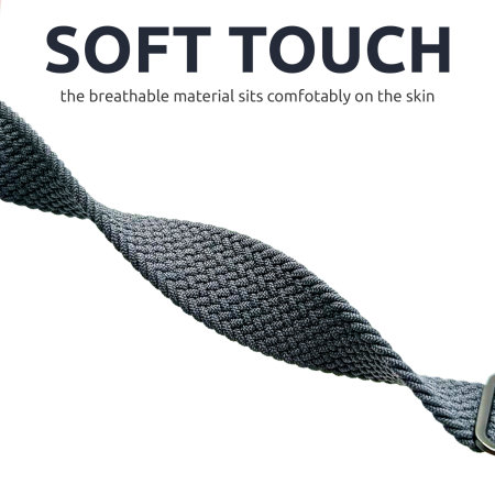 Olixar Space Grey Adjustable Braided Solo Band - For Google Pixel Watch 2
