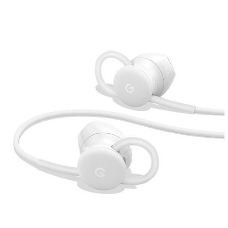 Official Google White In-Ear Wired USB-C Earbuds with Built-in Microphone - For Google Pixel 8 Pro