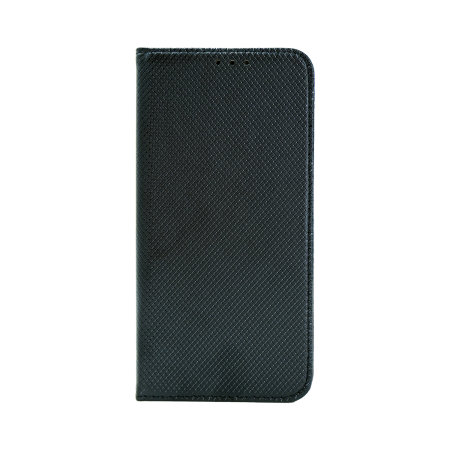 Black Leather-Style Wallet Case - For Samsung Galaxy S23 FE