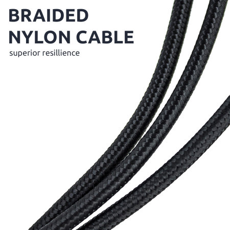 Olixar 3-in-1 USB-C to USB-C, Lightning & Micro USB Braided Tough Cable - For iPhone 15