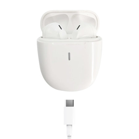 Olixar True Wireless White Earbuds With Charging Case - For Samsung Galaxy Tab S9 FE