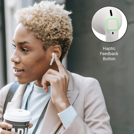 Olixar True Wireless White Earbuds With Charging Case - For Samsung Galaxy Tab S9 FE