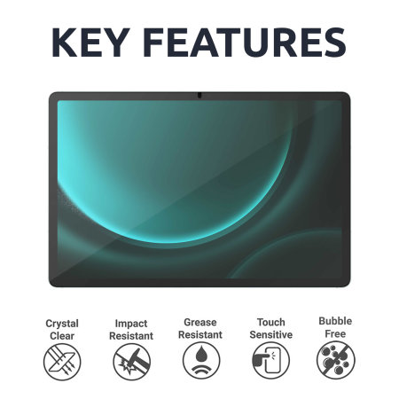 Olixar Tempered Glass Screen Protector - For Samsung Galaxy Tab S9 FE Plus