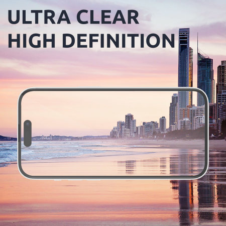 Olixar Two Pack Tempered Glass Screen Protectors - For iPhone 15 Pro Max