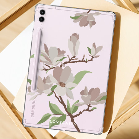 LoveCases White Cherry Blossom Case - For Samsung Galaxy Tab S9 FE Plus