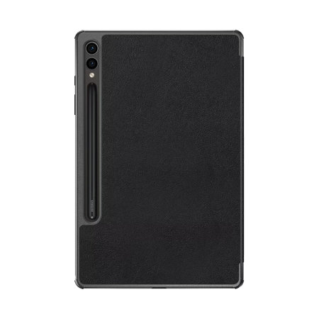 Olixar Eco-Leather Black Stand Case with S Pen Holder - For Samsung Galaxy Tab S9 FE Plus
