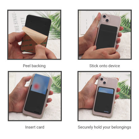 LoveCases Universal Black Adhesive Sticker Phone Card Holder
