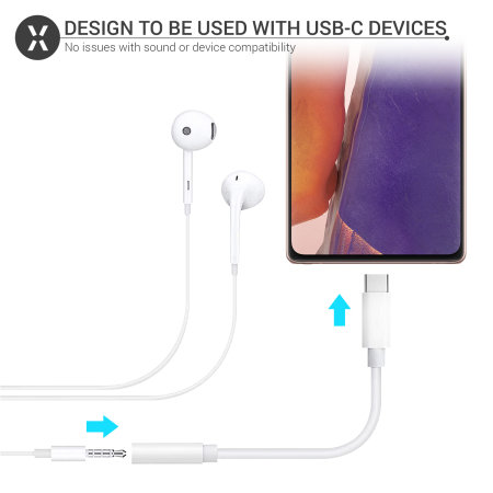 Olixar White USB-C to 3.5mm Adapter - For OnePlus Open