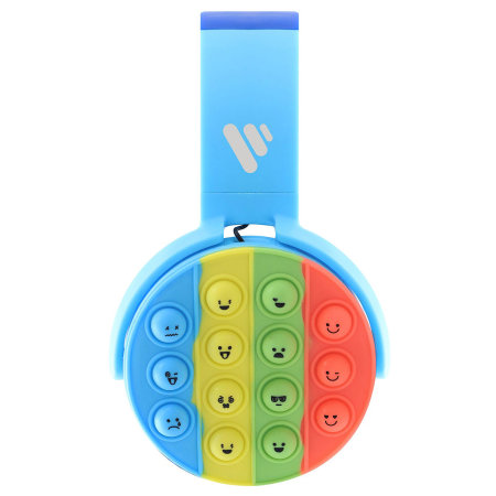 Vybe Blue Fidget Popper Wireless On-Ear Headphones For Kids