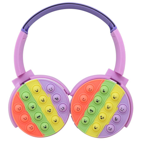 Vybe Purple Fidget Popper Wireless On-Ear Headphones For Kids