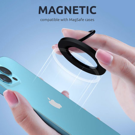 Olixar Black Metal MagSafe Phone Ring Stand & Grip