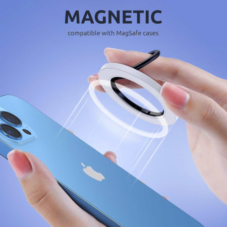 Olixar White Metal MagSafe Phone Ring Stand & Grip