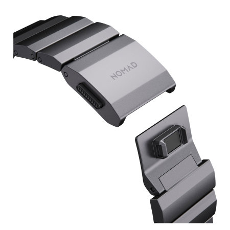 Nomad Space Grey Aluminum Metal Links Band - For Apple Watch