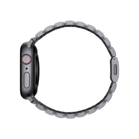 Nomad Space Grey Aluminum Metal Links Band - For Apple Watch SE