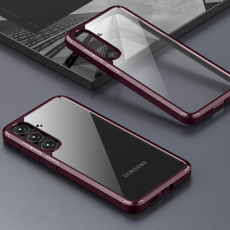 Olixar NovaShield Burgundy Bumper Case - for Samsung Galaxy S24