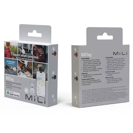 MiLi MiTag iOS GPS Tracker & Black Leather Keyring Case