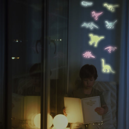 Olixar Glow In The Dark Dinosaur Wall Stickers For Kids