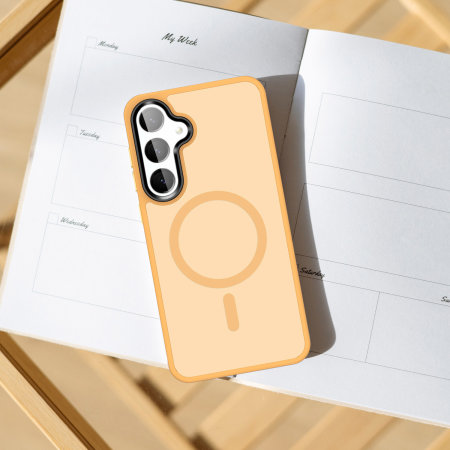 Olixar Orange Frosted MagSafe Case - For Samsung Galaxy S24 Plus