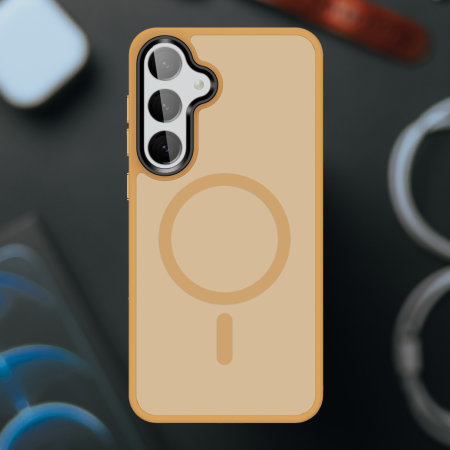 Olixar Orange Frosted MagSafe Case - For Samsung Galaxy S24 Plus