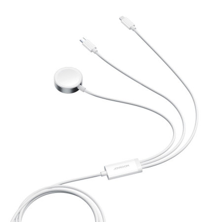 Joyroom 3.5W 1.2m 3-in-1 MagSafe Wireless, USB-C & Lightning Charging Cable