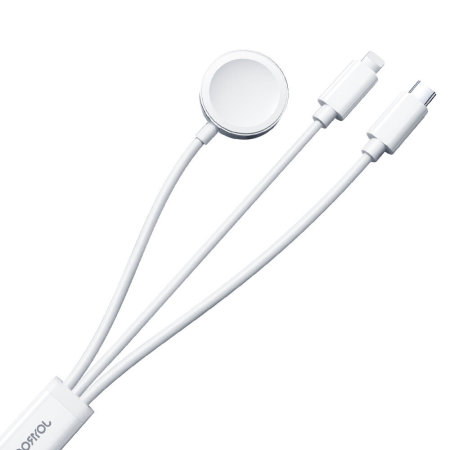 Joyroom 3.5W 1.2m 3-in-1 MagSafe Wireless, USB-C & Lightning Charging Cable