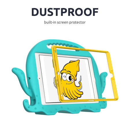 Olixar Kids Turquoise Octopus Tough Case with Screen Protector - For iPad 10.2" 2019